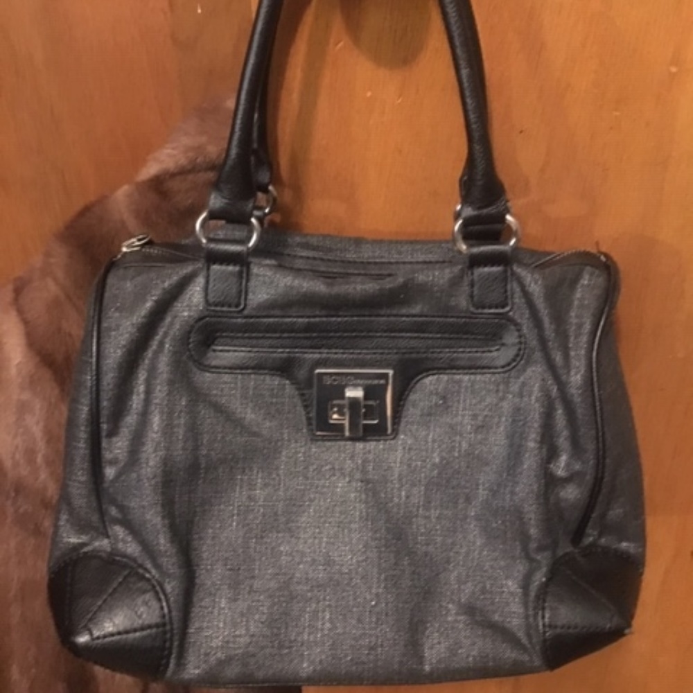 BCBGeneration Gun Metal Gray Satchel